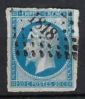 FRANCE Classique, B Obl. PC Des Villes Sur TP Isolés: PC 1818 (Lyon,1) Sur Y&T 14A - 1853-1860 Napoléon III
