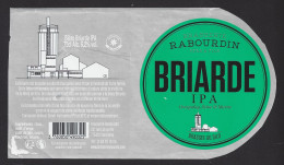 Etiquette De Bière IPA  -  Briarde  -    Brasserie Rabourdin  à  Courpalay    (77) - Birra
