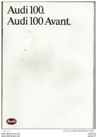 Dépliant Audi 100, 100 Avant 1986 - Pubblicitari