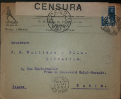 TIPO CERES - MARCOFILIA - CENSURAS - Lettres & Documents