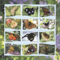 Niuafo'ou 2012 - Fauna , Butterflies , Block 12 Values ,  Perforated , MNH , Mi.457-468 KB - Tonga (1970-...)