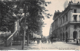 Alger - Rue De Constantine Et Palais De Justice - Omnibus à Traction Hippomobile Cpa 1926 Collection Idéale PS - Algiers