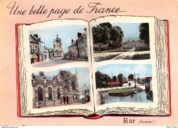 Une Belle Page De France.. Rue (Somme) - Multivues - Cpsm Dentelée GF - Rue