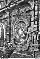 Nice (06) - Cathédrale Orthodoxe Russe - Icone De La Sainte-Vierge Et Lampadaire  Cpsm Dentelée GF - Monumenten, Gebouwen