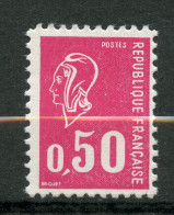 France, Yvert 1664f**, Marianne De Béquet 0,50f Rouge, Faux D'Aubervilliers, MNH - Nuovi