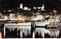 CANNES La Nuit Le Port Et Le Suquet - Cpsm Dentelée PF 1959 - Cannes