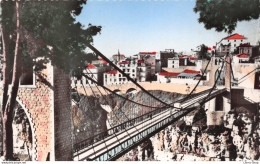 CONSTANTINE - Le Pont Suspendu, Ou Passerelle De Sidi M'Cid Cpsm Dentelée PF - Konstantinopel