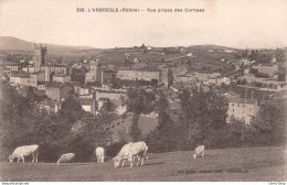 L'ARBRESLE (Rhône) - Vue Prises Des Cornues - Vaches Au Pâturage - Cpa 1933 - L'Abresle