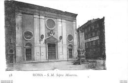 ROMA - S. M. Sopra Minerva.- Precursore Vecchia Cartolina - Andere Monumente & Gebäude