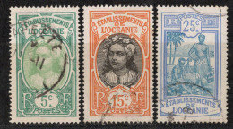 Océanie Timbres-Poste N°24, 26 & 28 Oblitérés TB   Cote 3€75 - Used Stamps