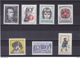 AUTRICHE 1966 Yvert 1043 + 1050-1053 + 1064-1065 NEUF** MNH Cote 6,60 Euros - Unused Stamps