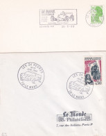 1966 - 88  N.2 Busta E Cartolina  CON ANNULLO SPECIALE Figurato 24  LOERF DI LE MANS - Auto's