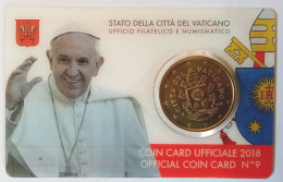 Piece Vatican 50 Cts D'euro Coin Card FDC 2018 - Vaticaanstad