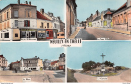 NEUILLY-EN-THELLE (Oise) Route De Beauvais, La Tour Eiffel, La Place Et Le Calvaire  Cpsm PF 1965 - Autres & Non Classés