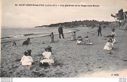 [44] SAINT-BRÉVIN-LES-PINS - LA PLAGE VERS MINDIN - FILLETTES # JEUX DE SABLE  Cpa ± 1920 - Saint-Brevin-les-Pins