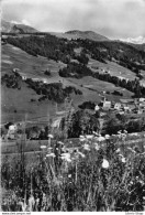 LES GETS (Haute-Savoie) Alt. 1200 M Vue Sur L'Eglise Et Le Mont Blanc (4.807 M.). -  Cpsm  GF 1963 - Les Gets