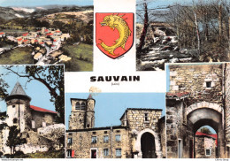 (Loire) SAUVAIN - Multivues  Cpsm GF 1967 - Autres & Non Classés