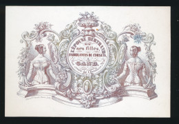 GENT  Carte Porcelaine" Porseleinkaart, Epouse Bertrand, Corsets. 120 X 80 MM - Porzellan