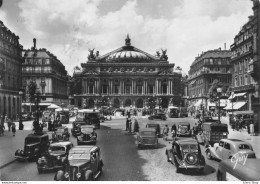 # Automobiles #  Renault Névasport Peugeot 201, 401, 302 - Traction Paris (75) L'Opéra Cpsm GF 1949 - Voitures De Tourisme