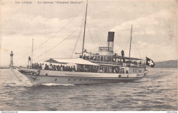 "Général Dufour"- Bateau Vapeur Et à Roues à Aube De La Compagnie Générale De Navigation Sur Le Lac Léman Cpa ± 1920 - Autres & Non Classés