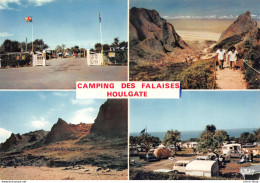 HOULGATE (14) Camping Des Falaises L'Entrée L'Escalier Et La Plage La Plage Un Coin Du Camping Cpsm 1973 - Houlgate
