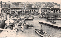 ALGER - Vue Prise Du Port - Remorqueur à Vapeur Tirant Une Barge Cpa Vers 1920 - Col. Idéale PS - Alger