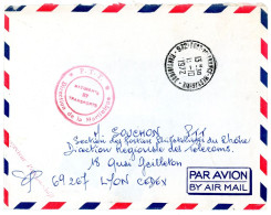 MARTINIQUE LETTRE FRANCHISE AVION 1972  FORT DE FRANCE MESSAGERIE MARTINIQUE + CONTRESEING DIRECT PTT MARTINIQUE - 1961-....