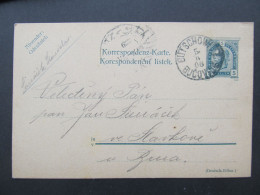 GANZSACHE Bučovice - Slavkov 1906 / P9964 - Briefe U. Dokumente