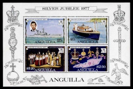 Anguilla 1977 Royalty, Kings & Queens Of England, Queen Elizabeth II, Silver Jubilee Stamps Sheet MNH - Anguilla (1968-...)