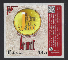 Etiquette De Bière Ambrée  -  De Javot  -    Brasserie Rouhen  à  Machault   (77) - Cerveza