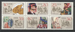DDR    2365/2370 Se Tenant     * *  TB   Folklore  Cote 6.75 Euro  - Unused Stamps