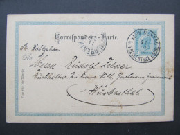 GANZSACHE Klein Mohrau Freudenthal Malá Morávka Bruntál - Würbenthal 1900  / P9968 - Cartas & Documentos