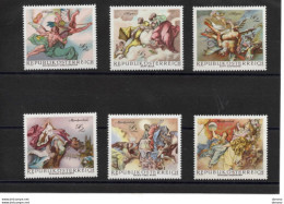 AUTRICHE 1968 FRESQUES BAROQUES  Yvert 1108-1113 NEUF** MNH Cote 4,50 Euros - Unused Stamps