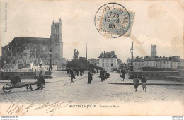 [78] MANTES-LA.JOLIE. - Entrée Du Pont - Livreur Avec Char à Bras - Cpa 1905 Dos Simple - Coll. BEAUMONT - Mantes La Jolie