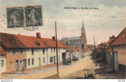 [80] BEAUVAL Cpa 1917 - La Rue Du Bacq - Beauval