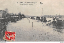 [75] Paris > Inondations De 1910  - Quartier D'Auteuil Près Du Viaduc - Les Bateaux Parisiens. - La Crecida Del Sena De 1910