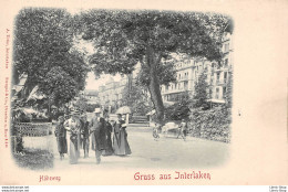 Schweiz // Switzerland // Schweiz Gruß Aus Interlaken - Höheweg - Geprägte Postkarte (en Relief) - Interlaken