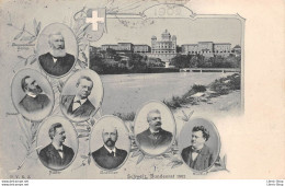 Schweiz Bundesrat 1902 - Bundespräsident Zemp, Hauser, Deucher, Comtesse, Brenner, Müller, Rucher - Autres & Non Classés