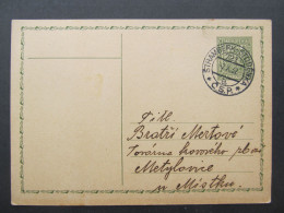 GANZSACHE Štramberk Studénka Bahnpost Zugstempel  Kopřivnice - Metylovice 1932 /// P9974 - Covers & Documents