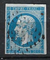 FRANCE Classique, B Obl. PC Des Villes Sur TP Isolés: PC 1276 (Firminy,3) Sur Y&T 14A - 1853-1860 Napoléon III