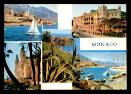 MONACO - MULTIVUES - CARTE TIMBREE ET OBLITEREE - Tarjetas Panorámicas