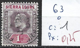 SIERRA LEONE 63 Oblitéré Côte 1 € - Sierra Leone (...-1960)