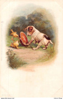Chien Dog - Raphael Tuck & Fils - Série 7. 6 - Chromolithographie - Chiot Puppy Jouant Avec Des Poussins Chicks - CPR - Tuck, Raphael