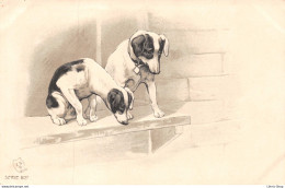 Chien Dog Illustration Wien Viennoise Série 8127 E.S.D - 2 Adorables Chiots Puppies "Jack Russel Terrier" - CPR Embossée - Hunde
