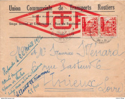 10 Lettres Avec Timbres MAROC De Rabat à Unieux (42)  Entre 2 Frères Ménard De 1947 à 1952 - - Storia Postale