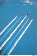 ZAHAL - FOUGA-MAGISTER TRAINING JET FLYING IN FORMATION ON INDEPENDENCE DAY PARADE - Jewish Judaica Cpm - Israel