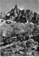 CHAMONIX (Hte-Savoie) Alt. 1050 M. 674 Le Chemin De Fer à Crémaillère Montenvers Et L'Aiguille Du Dru Cpsm GF 1951 - Treni