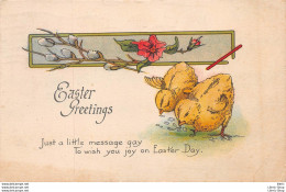 Easter Greatins / Pâques / Poussins - "Just A Little Message Gay To Wish U Joy On Easter Day " 1928 - Ostern
