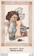 ILLUSTRATEUR SPURGIN - FILLETTE/LITTLE GIRL/CHIEN/DOG -  " NAUGHTY DOG " - 1919 - Spurgin, Fred