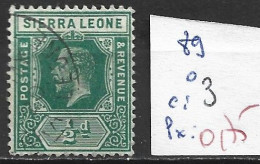 SIERRA LEONE 89 Oblitéré Côte 3 € - Sierra Leona (...-1960)